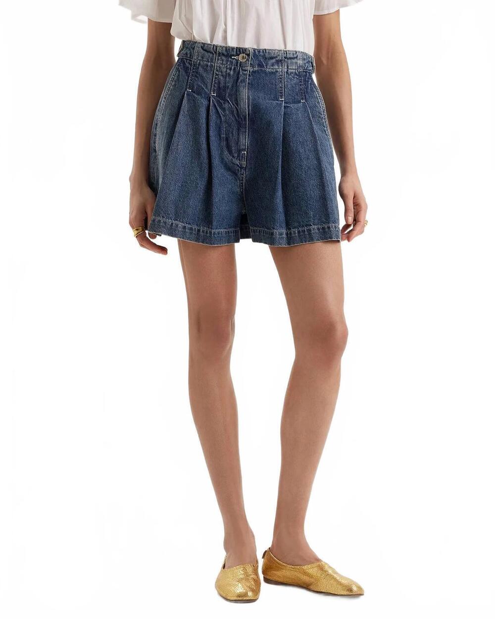 NEW MERLETTE kay short in blue wash